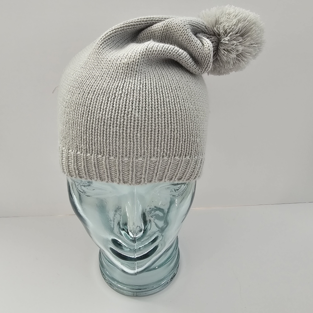 Modern Heritage Gray Beanie Hat - Pom Pom Detail - One Size